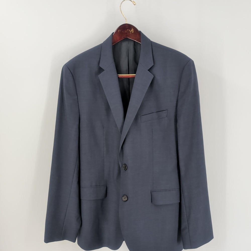 Hugo Boss AG Two Button‎ Front Notch Collar Sport Coat Blazer Blue Size 42 R